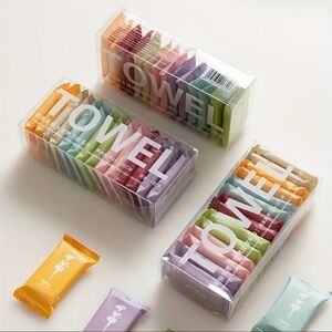 Traveling Mini Towel Set Colorful Portable Disposable Bundle of 3 Boxes